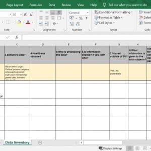 Data inventory map